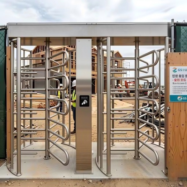 Stainless steel full height turnstile