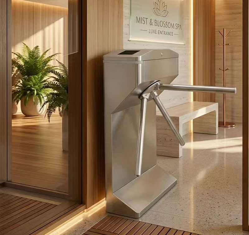 Ultra narrow entrance tripod turnstile gate