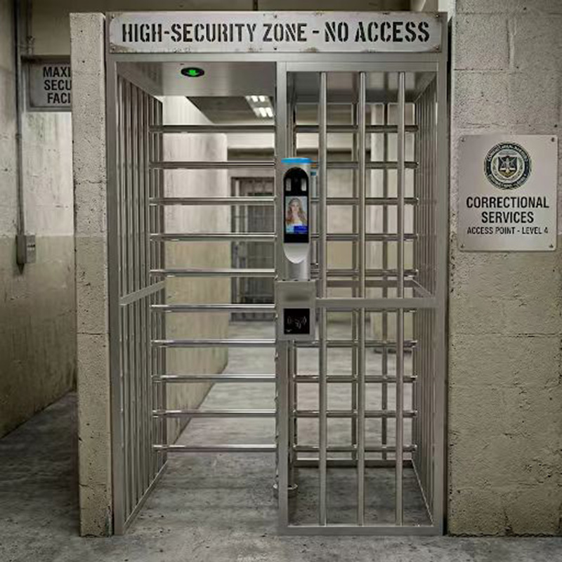 High-security zone full-height turnstiles gate